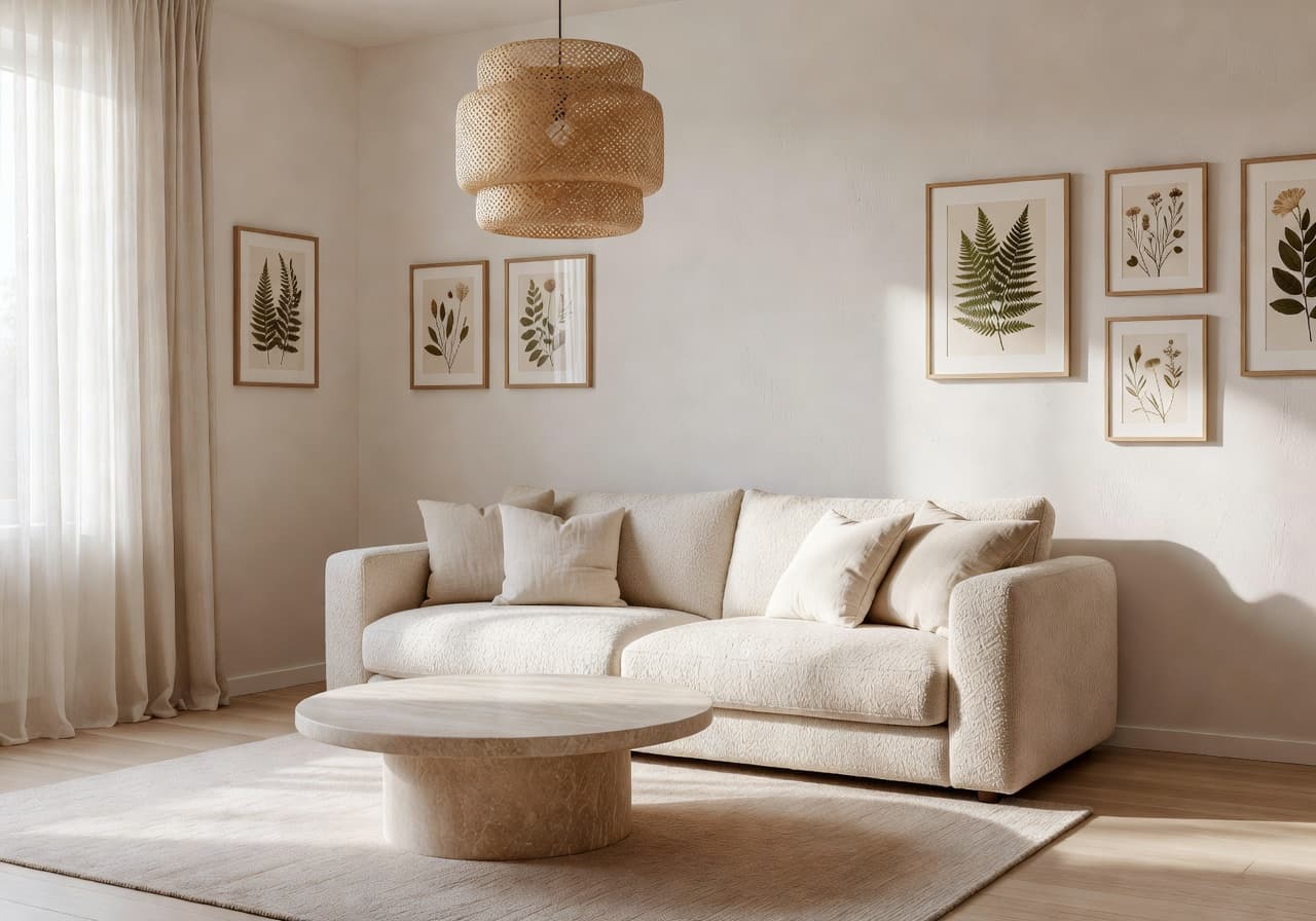 AI living room design — Living room makeover — after AI redesign with DecorAI